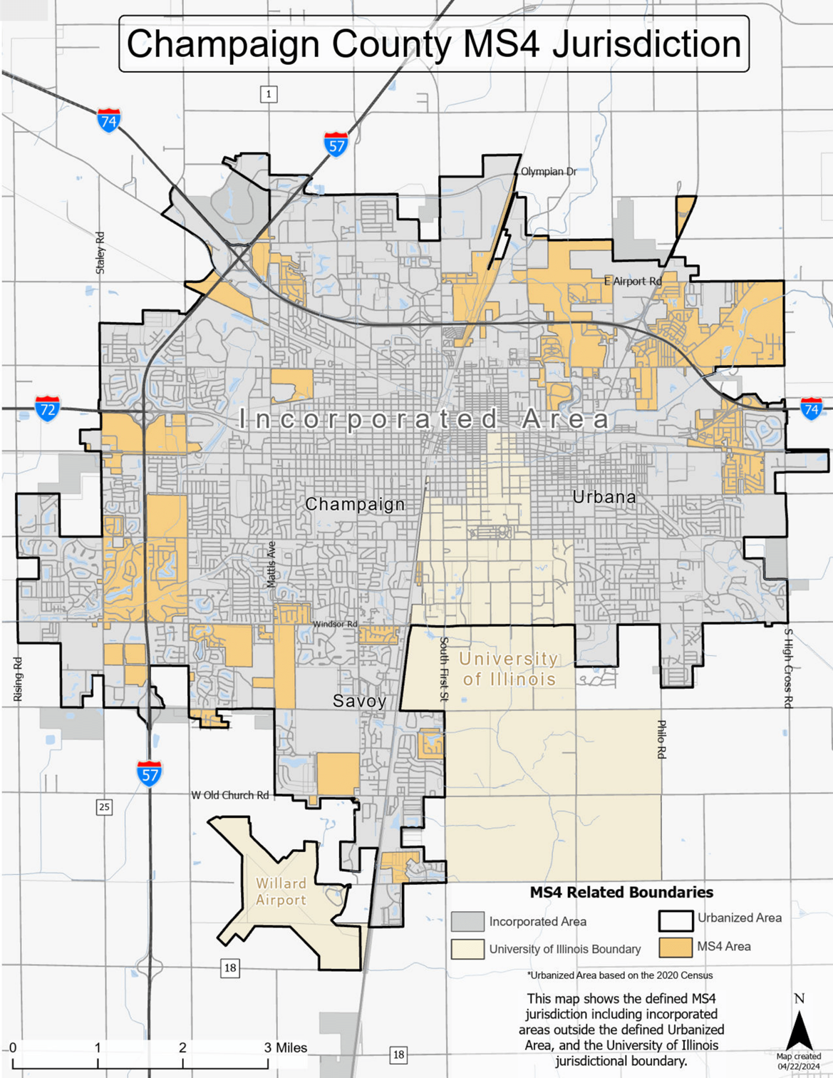 MS4 area map